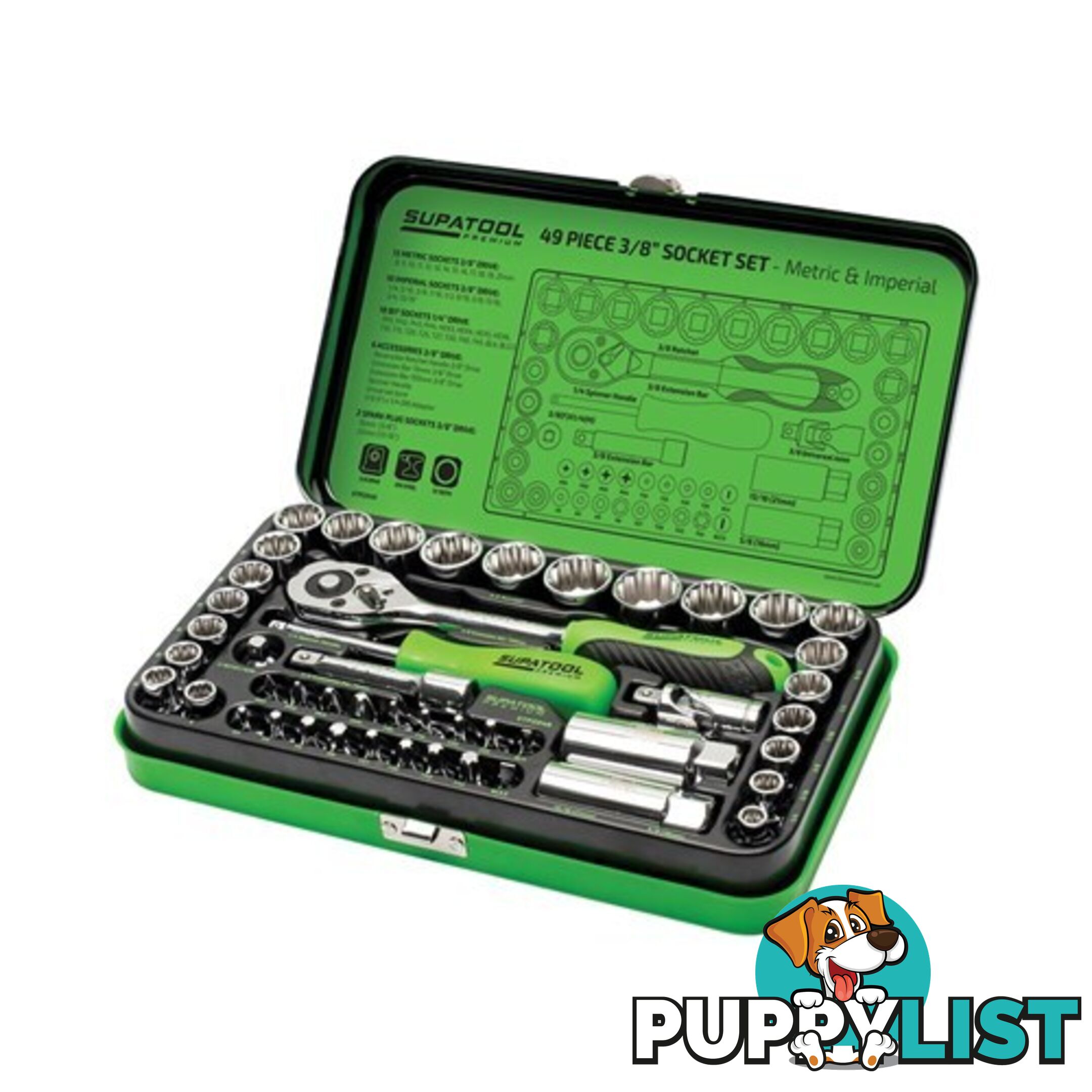 Socket Set 49 Piece 3/8" Drive - Metric & Imperial Kincrome STP2049