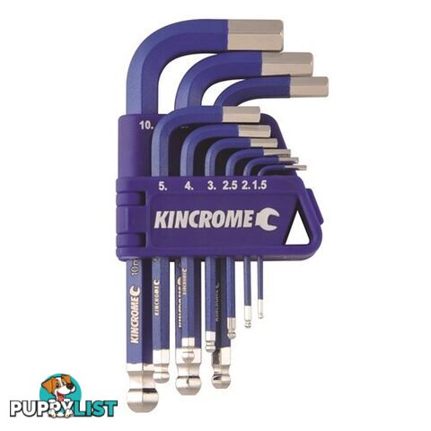 Ball Joint Hex Key & Wrench Set Short Series 9 Piece Kincrome K5143