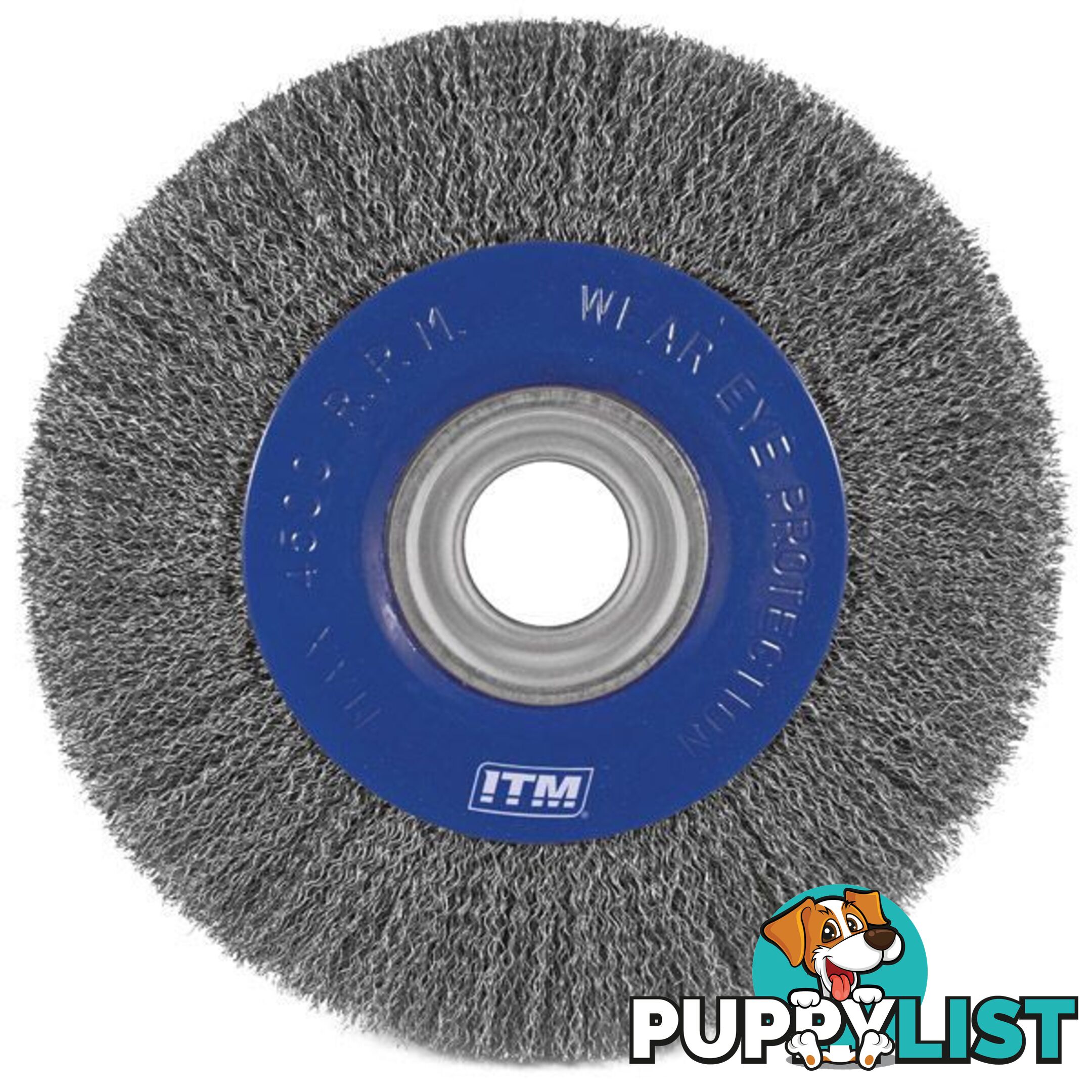 Crimp Wire Wheel Brush Steel 125mm X 18mm Multi Bore ITM TM7012-125