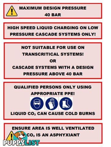 CO2 R744 Liquid Charging Kit Tesuco TECK01