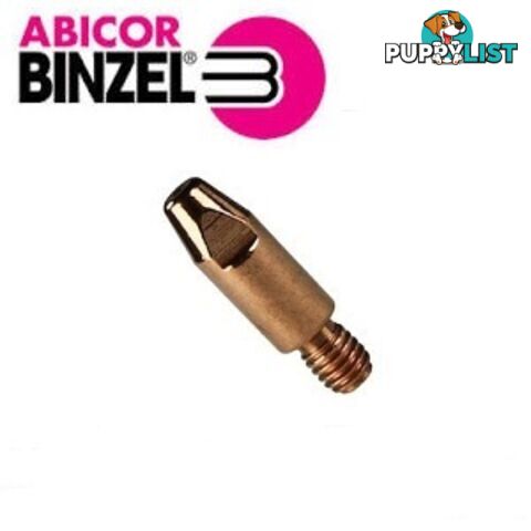 0.6mm Steel M6 8mm 28mm Binzel contact tip Pk: 10 P140.0005