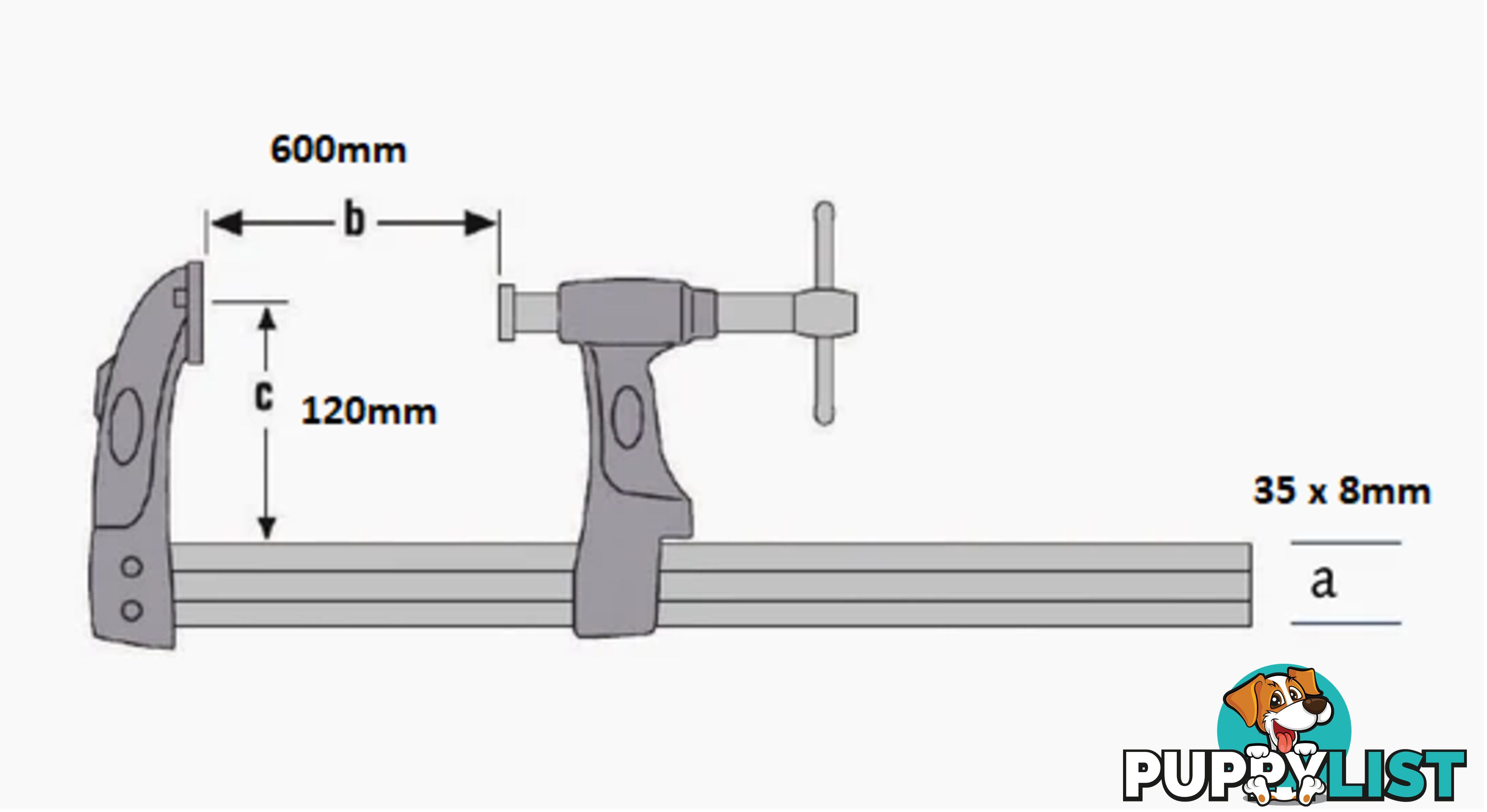 Welding Clamp FX Xtreme 600mm x 120mm Excision 321600120