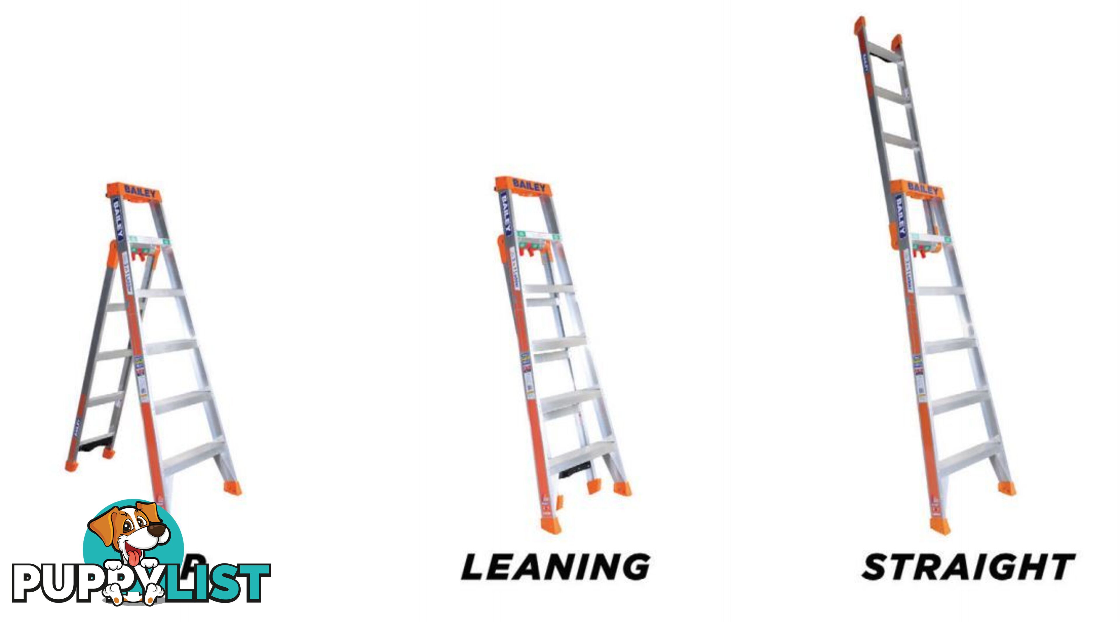 Aluminium Ladder 1.8 Metres Multipurpose Step/Leaning/Straight Bailey FS13862