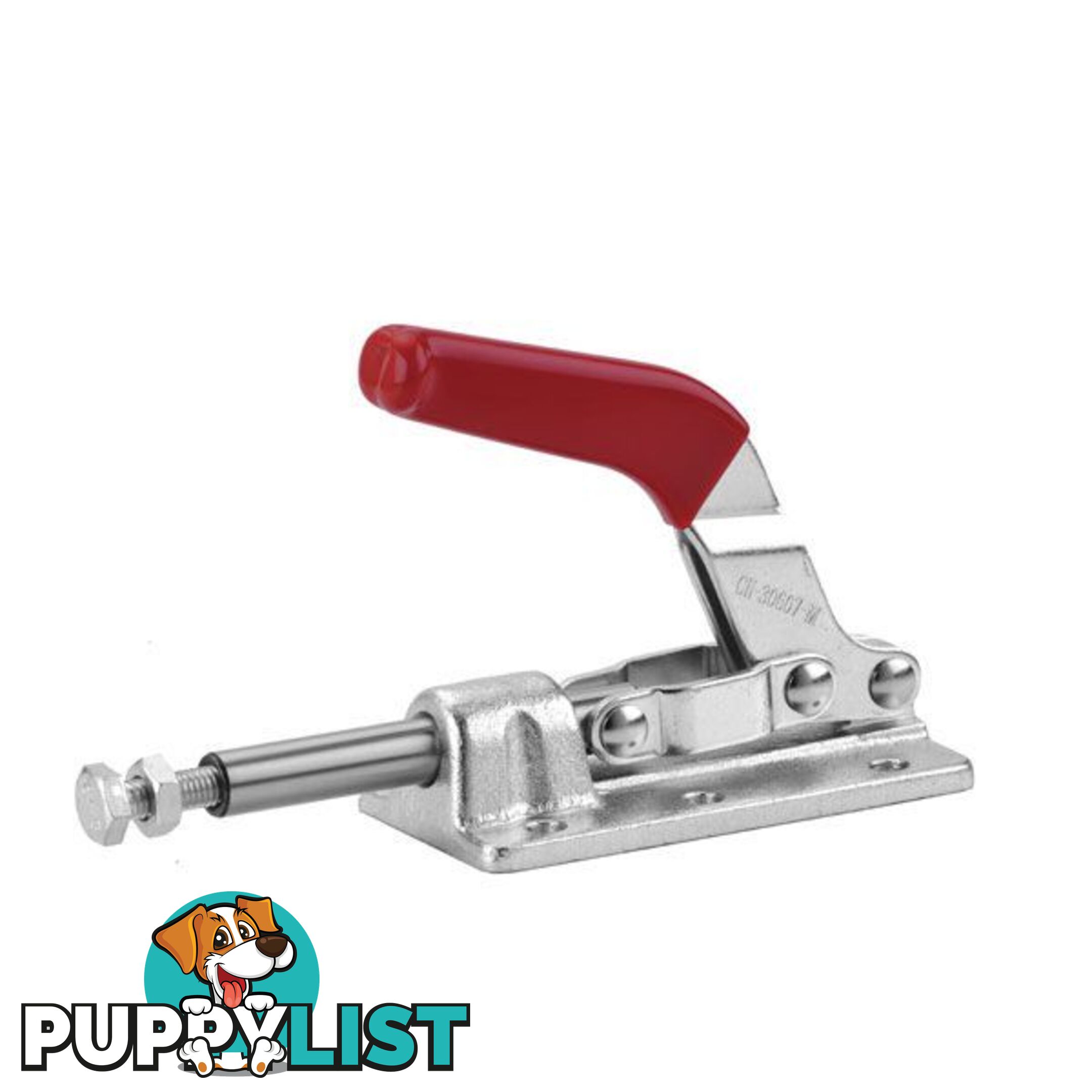 Toggle Clamp Push/Pull Flange Base Bent Handle 318kg Cap 41.3mm Reach ITM CH-30607M