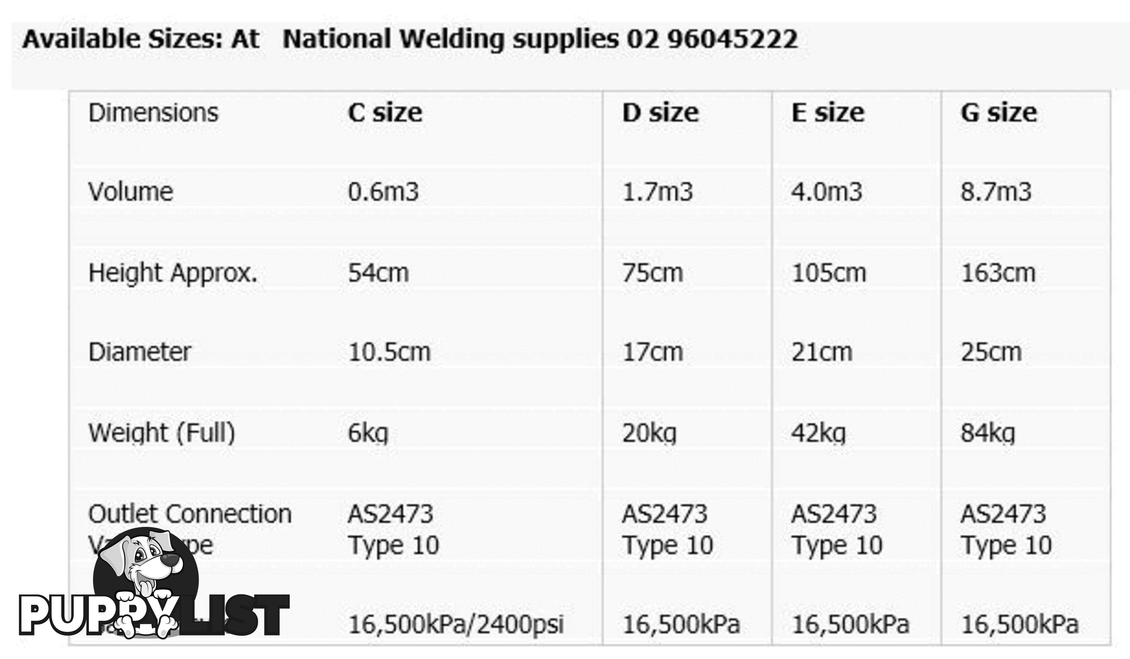 Size C 100% Pure Argon Gas Cylinder Including Gas No Rent No Return GasArC