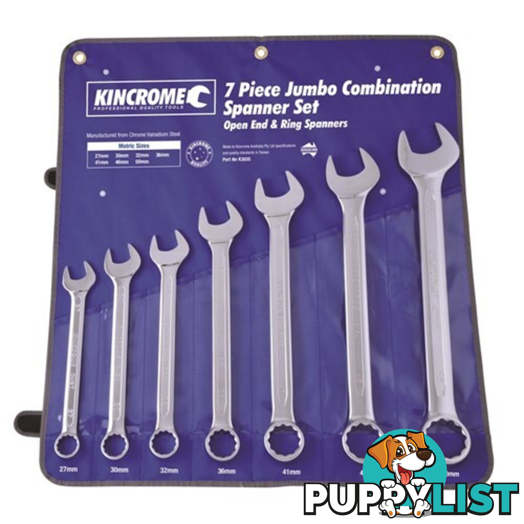 Jumbo Combination Spanner Set 7 Piece Kincrome K3021