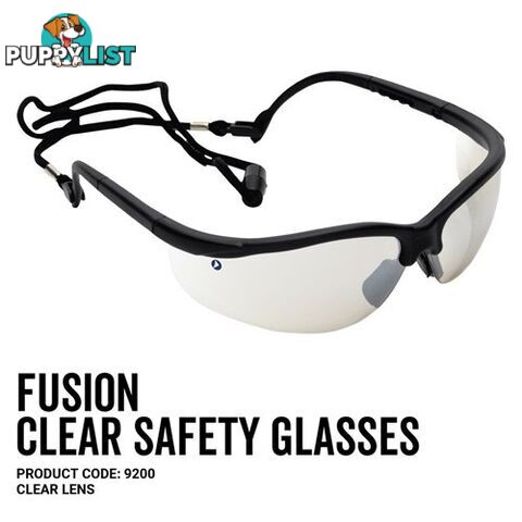 Fusion Safety Glasses Clear Lens Pro