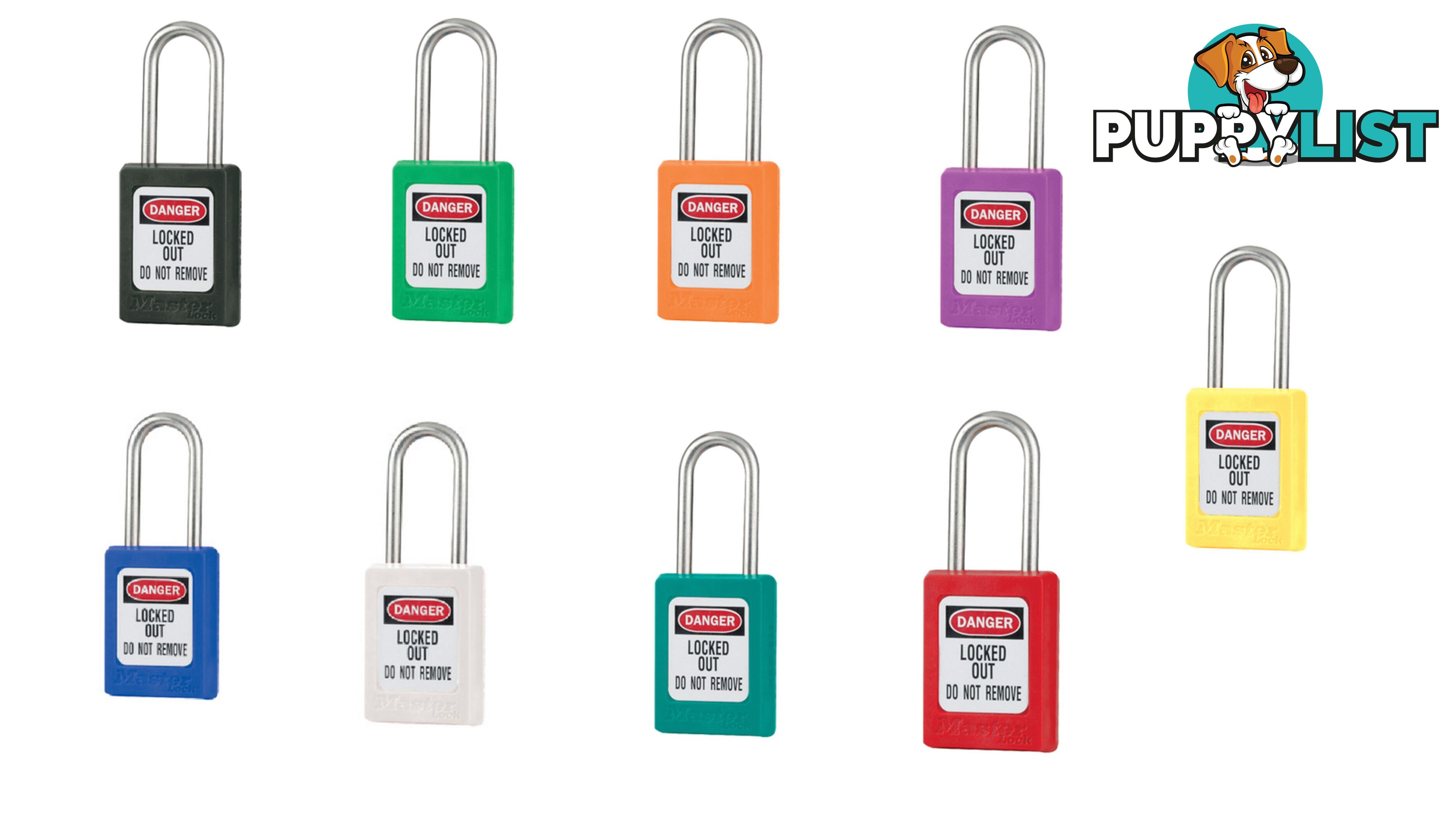 Global Zenex Thermoplastic Safety Padlocks 35mm X 38mm Masterlock S31_