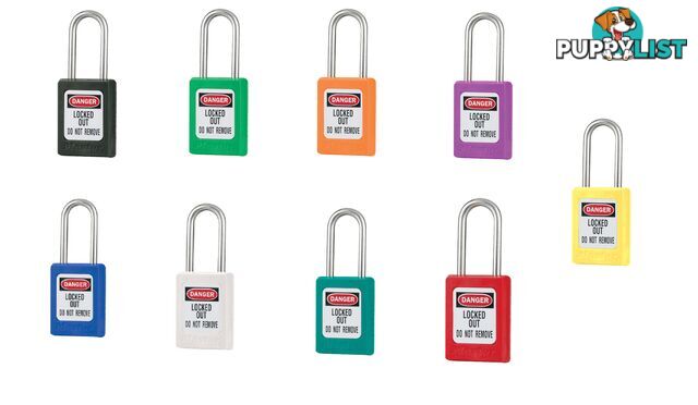 Global Zenex Thermoplastic Safety Padlocks 35mm X 38mm Masterlock S31_