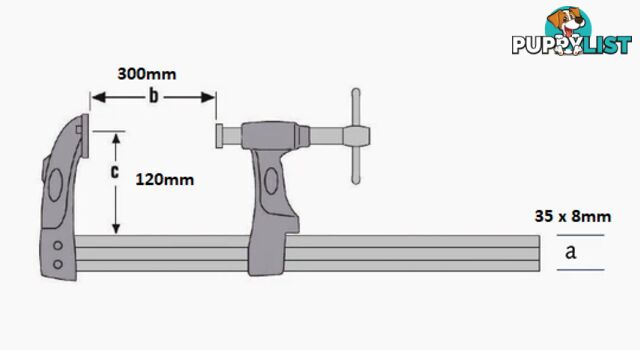 Welding Clamp FX Xtreme 300mm x 120mm Excision 321300120