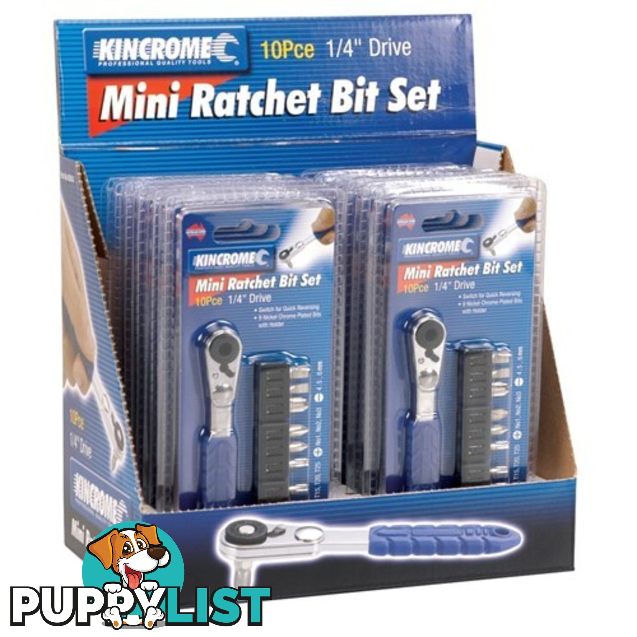 Mini Ratchet Bit Set 10 Piece Kincrome K5014