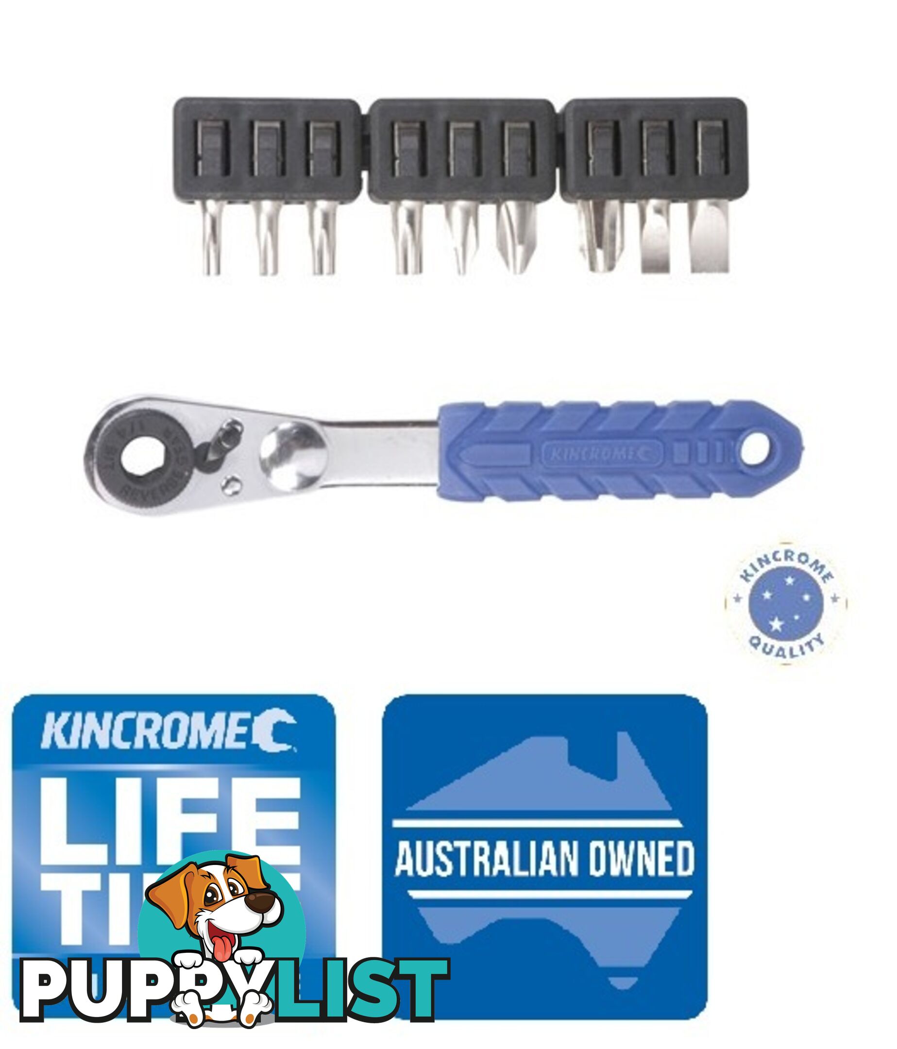 Mini Ratchet Bit Set 10 Piece Kincrome K5014