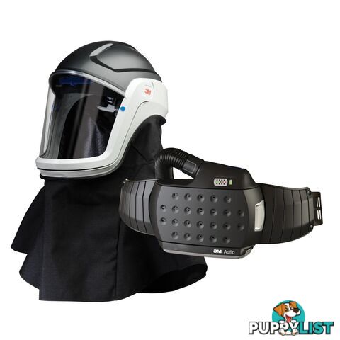 M-Series Flip-Up Face Shield & Safety Helmet M-407 with Heavy-Duty Adflo PAPR Respirator 3Mâ¢ 890407HD