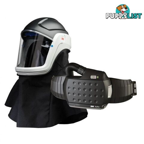 M-Series Flip-Up Face Shield & Safety Helmet M-407 with Heavy-Duty Adflo PAPR Respirator 3Mâ¢ 890407HD