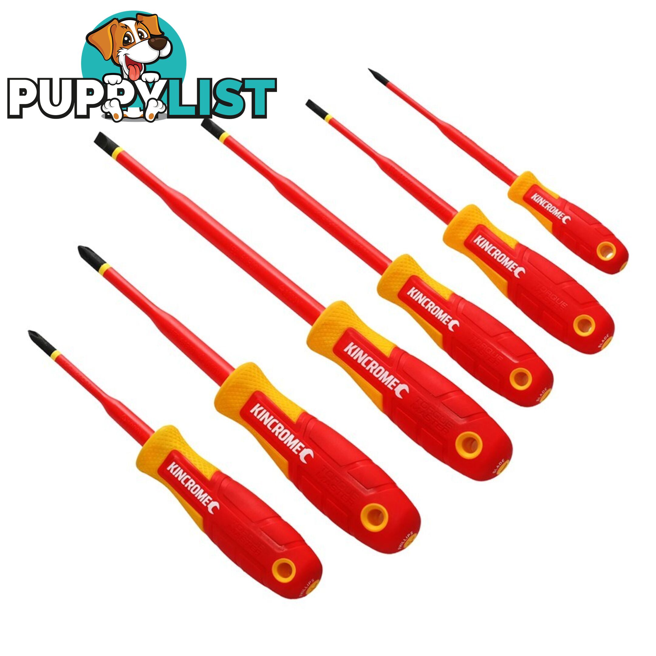 6 Piece TorqueMaster VDE Screwdriver Set Kincrome K5618