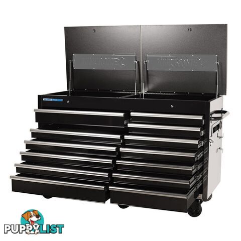 TRADE CENTRE Mobile Bench Twin Lid 13 Drawer (Trolley Only) Kincrome K7371