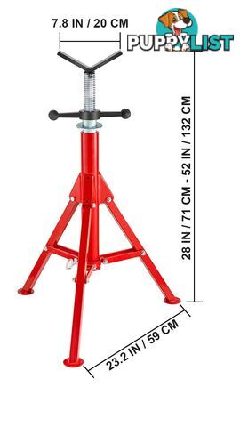 V-Head High Pipe Stand Fold-a-Jack Height 71-132 cm Pipe Capacity 30cm 1.13 ton