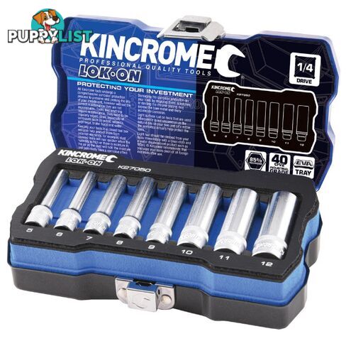 1/4 Drive Socket Set 8 Piece Deep Metric Kincrome K27050