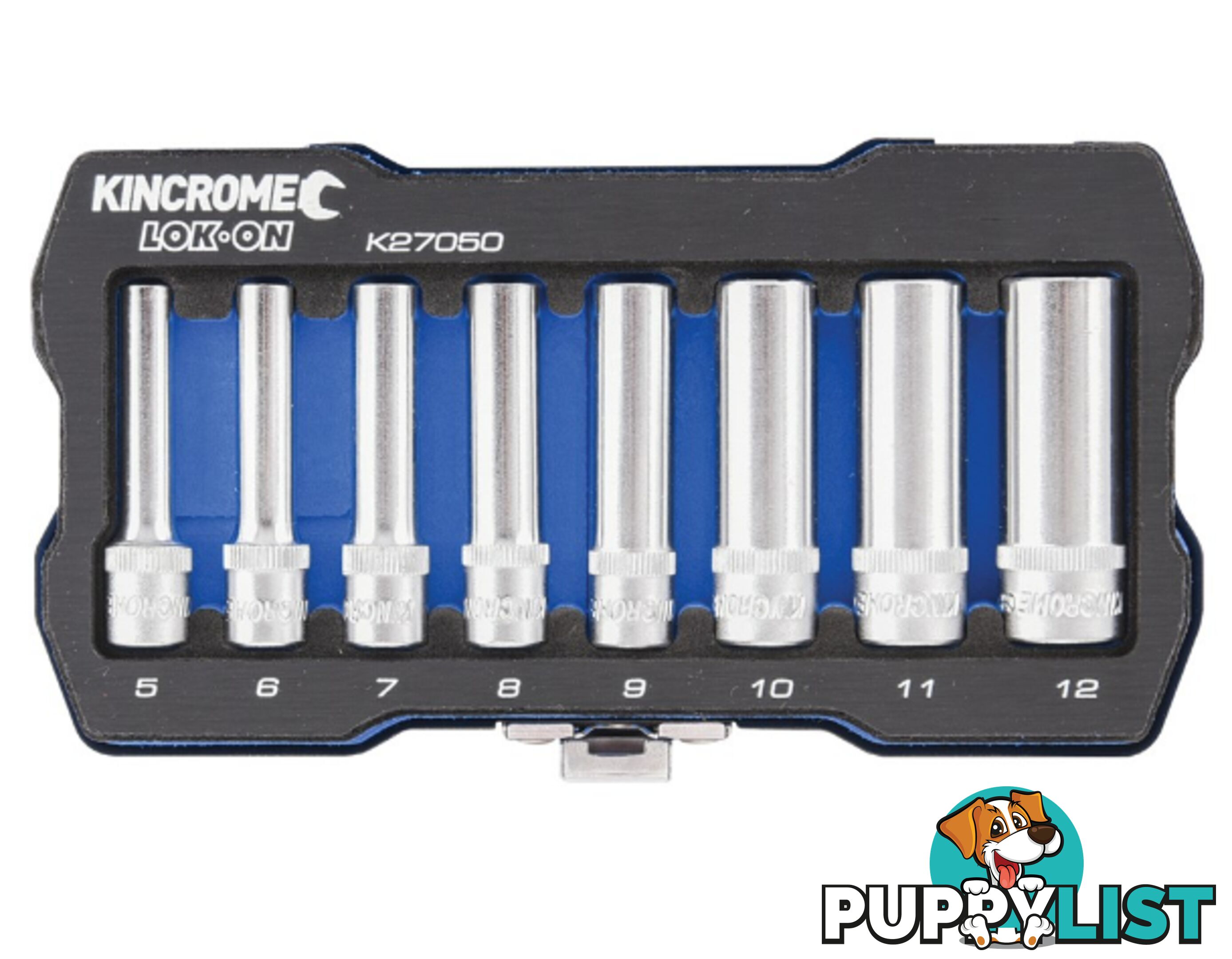 1/4 Drive Socket Set 8 Piece Deep Metric Kincrome K27050