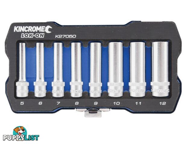 1/4 Drive Socket Set 8 Piece Deep Metric Kincrome K27050