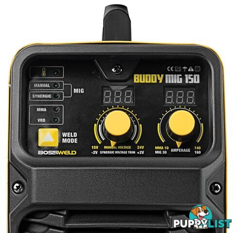 Buddy-Mig 150 Gas/Gasless Mig/Arc welder Package Deal Bossweld 633130Bundle