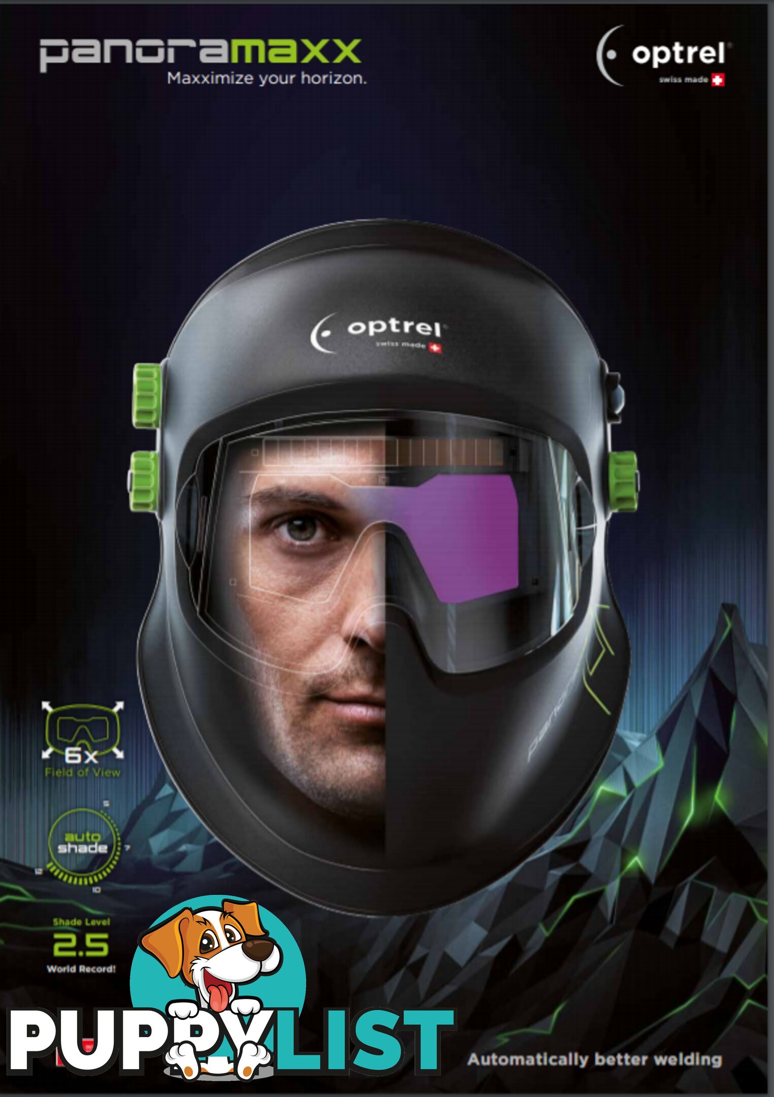 Welding Helmet Panoramaxx Quattro with optrel IsoFitÂ® headgear 1010.100