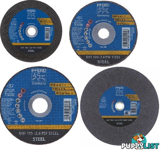 Pferd Cutting Discs EHT 180 - 2,5 SG Steelox Steel_Inox shape 41 Pfred 61326422 - Pack of 5