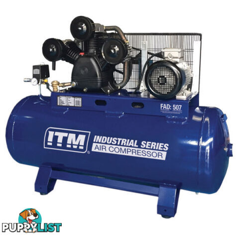 Air Compressor Belt Drive Stationary 3 Phase 10HP 270 Litre ITM TM353-10270