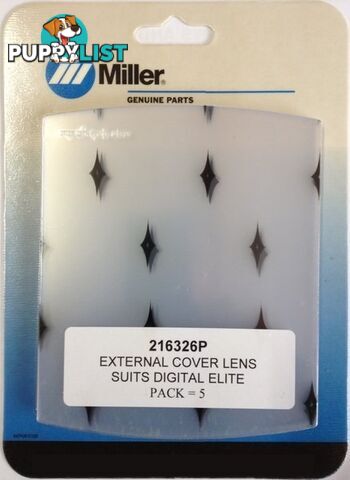 Front Cover Lens to Suit Miller VMP-10, Elite, Digital Elite and Titanium helmet 216326P Pkt : 5