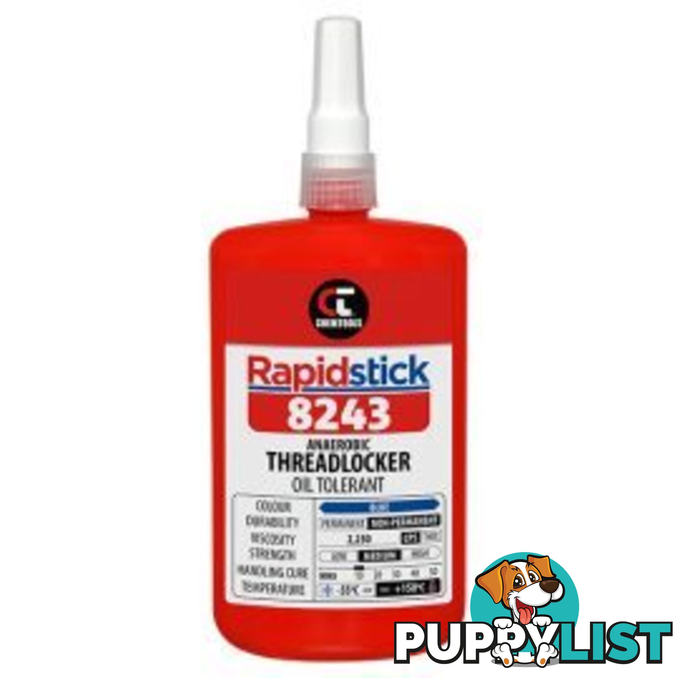 Rapidstick 8243 Threadlocker 250ml Med Strength Oil Resist