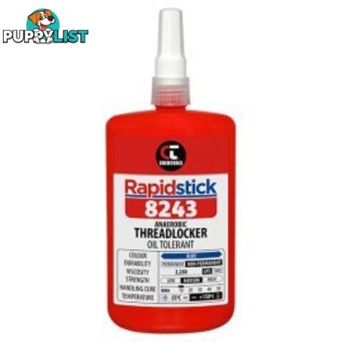 Rapidstick 8243 Threadlocker 250ml Med Strength Oil Resist