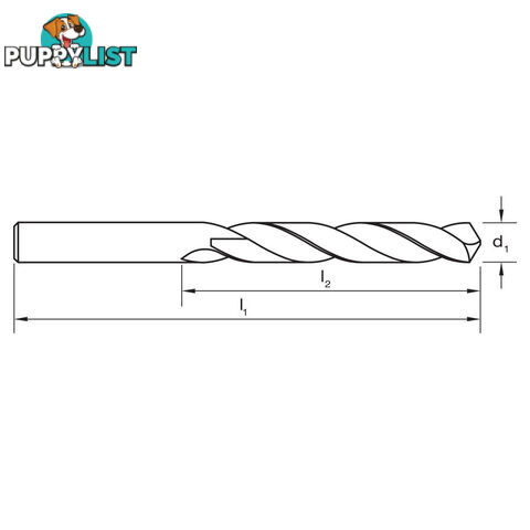 Drill D108 12.0m Jobber HD DIN338 HSS-Co. S/Pt Carded Sutton Tools D1081200