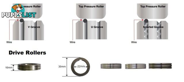 Feed Roller Drive Roller 30mm OD 22mm OD Unimig Razor Lincoln FR3022