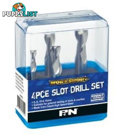 Slotdrill Screw Shank Set 4Pce P&N Workshop 6, 8, 10 & 12mm