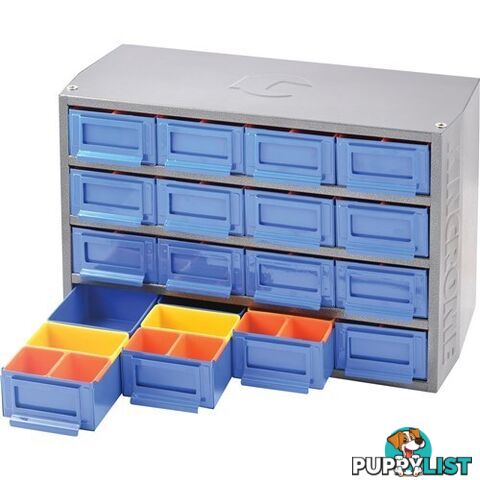 Multi Cabinet 16 Drawer / 64 Trays Interlockable Kincrome K7640