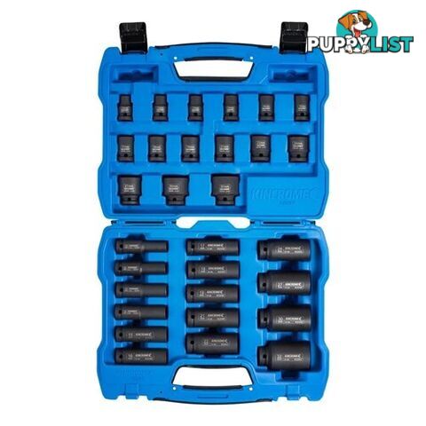 Standard & Deep Impact Socket Set 30 Piece 1/2" Drive - Metric Kincrome K2097