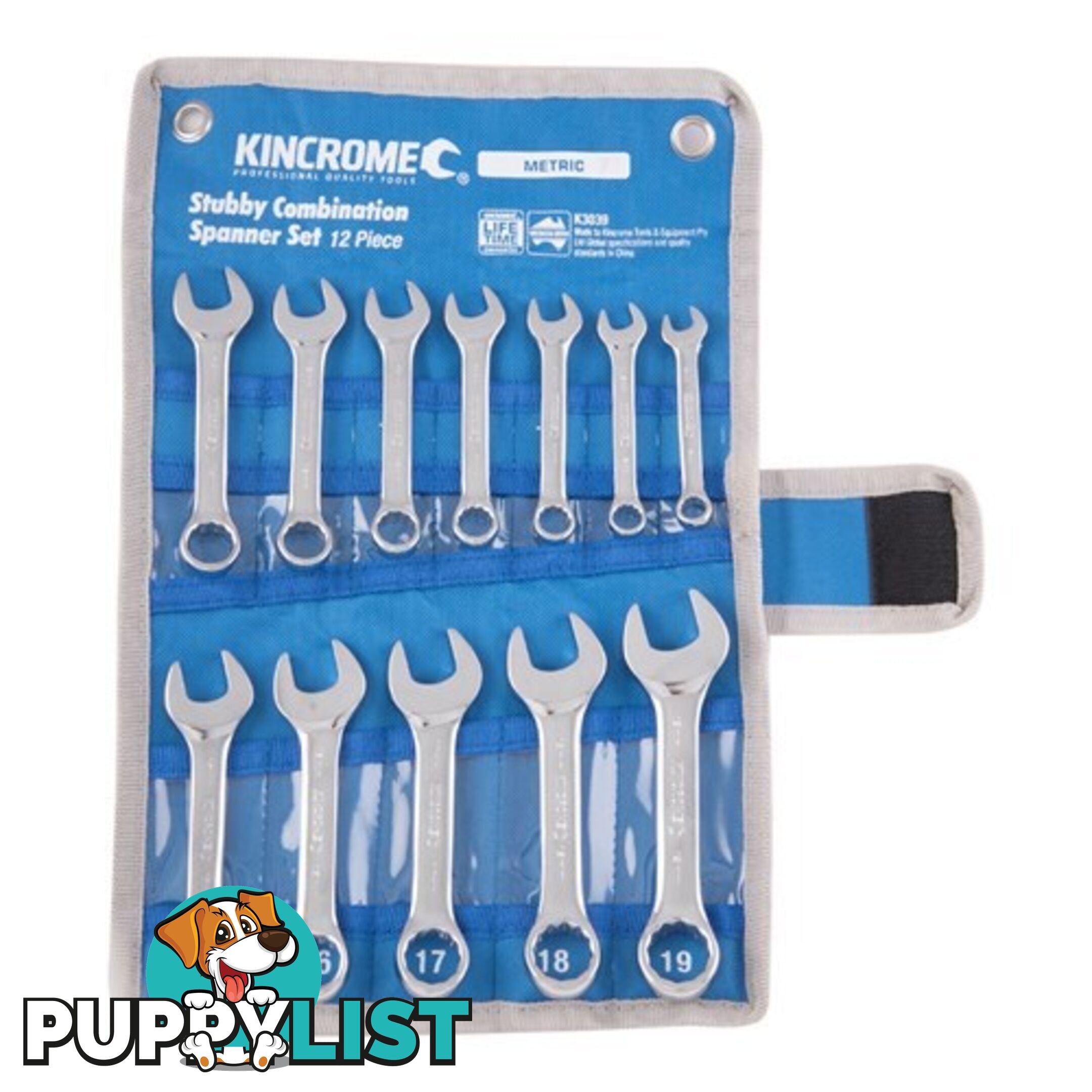 Stubby Combination Spanner Set 12 Piece K3039 Kincrome