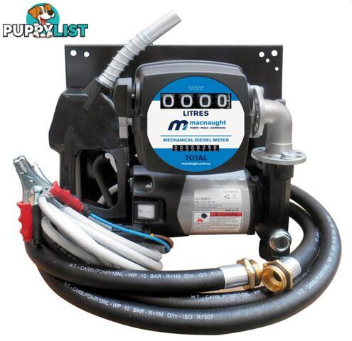 12V 56LPM Wall Mount Diesel Pump with Auto Nozzle & Mechanical Fuel Meter