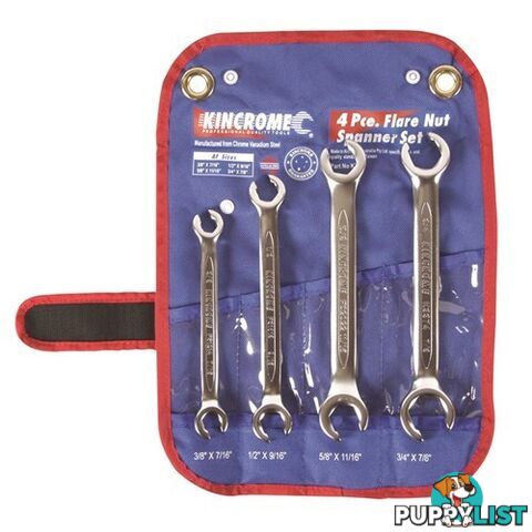 Flare Nut Spanner Set 4 Piece Imperial Kincrome K3062