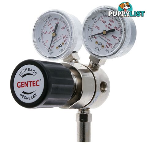 Gentec 1S Regulator 6.0 Purity Chrome Plated In: 30,000 kPa Out: 1700 kPa