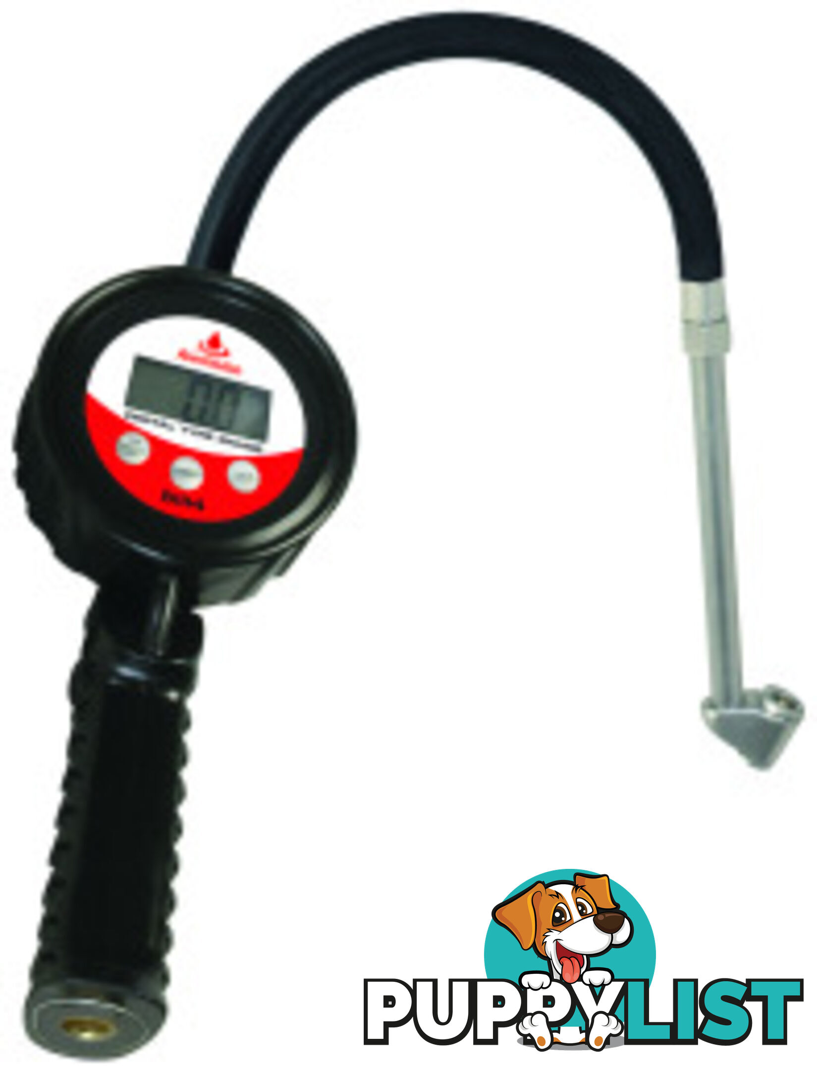 Digital Tyre Inflator With Gauge Alemlube 51114