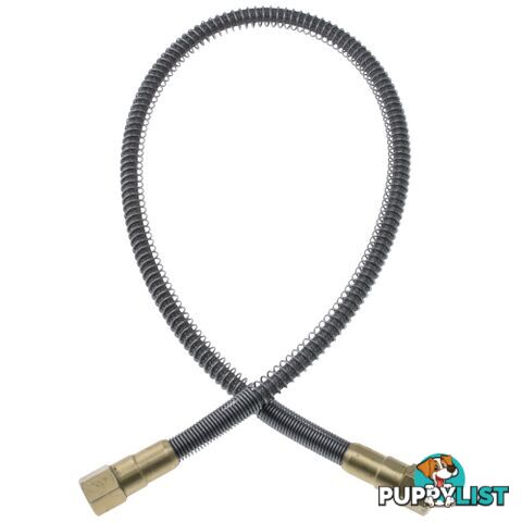 Gentec PTFE Lined High Pressure Flexible Hose Lead Stainless Steel 900mm 1/4" NPT