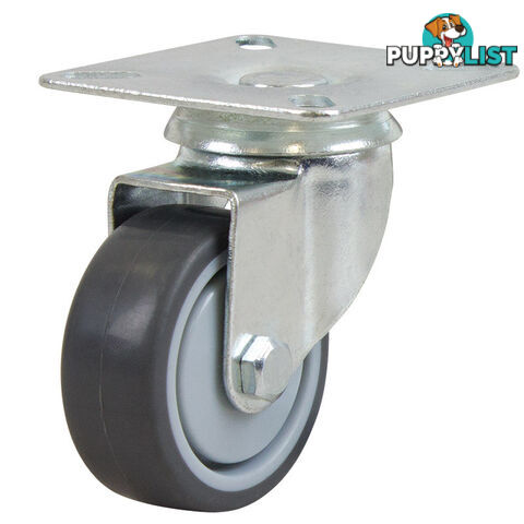 50mm Rubber Wheel 30kg Capacity Castor S2710