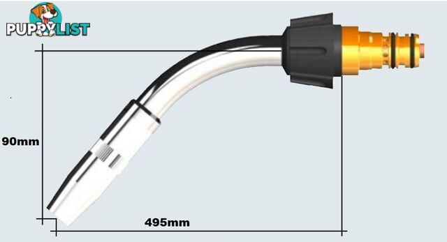 Swan Neck 495mm WT540 Binzel 788.0101.1 Water Cooled