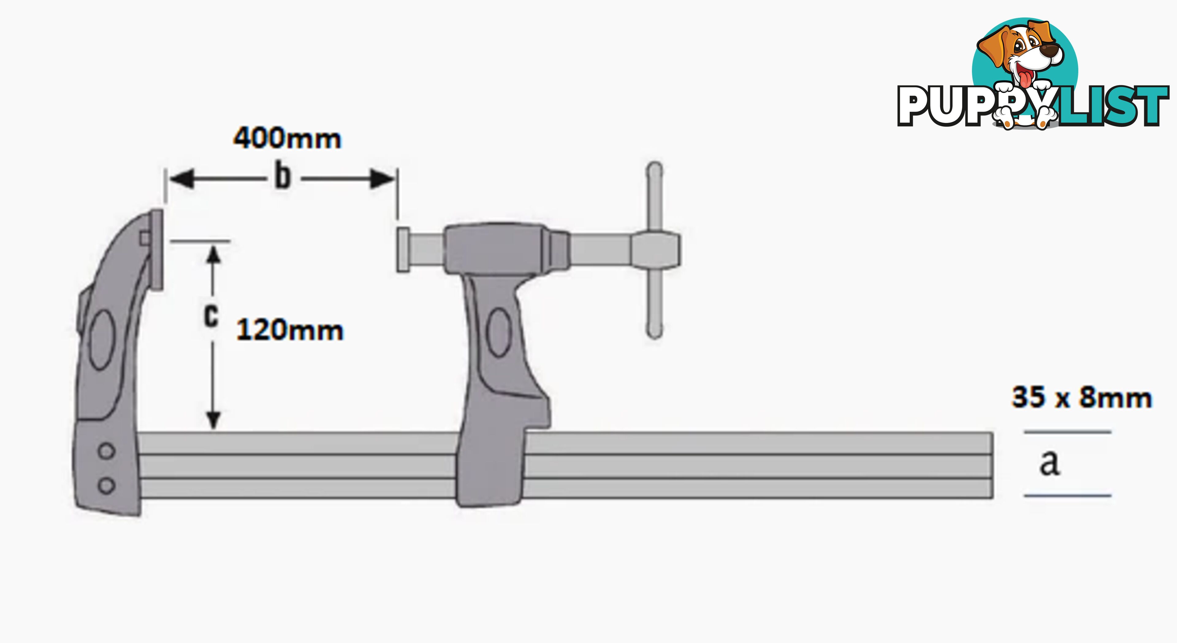 Welding Clamp FX Xtreme 400mm x 120mm Excision 321400120