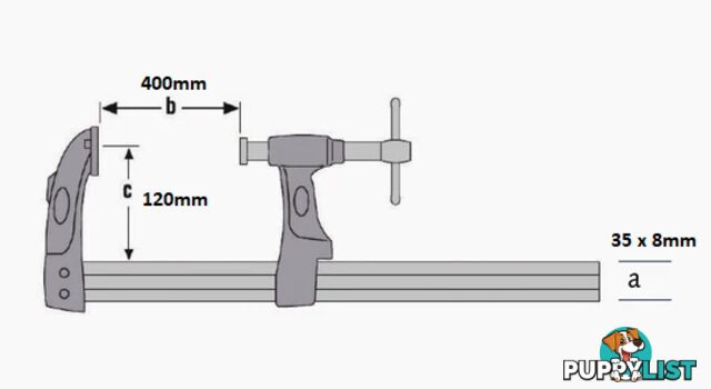 Welding Clamp FX Xtreme 400mm x 120mm Excision 321400120