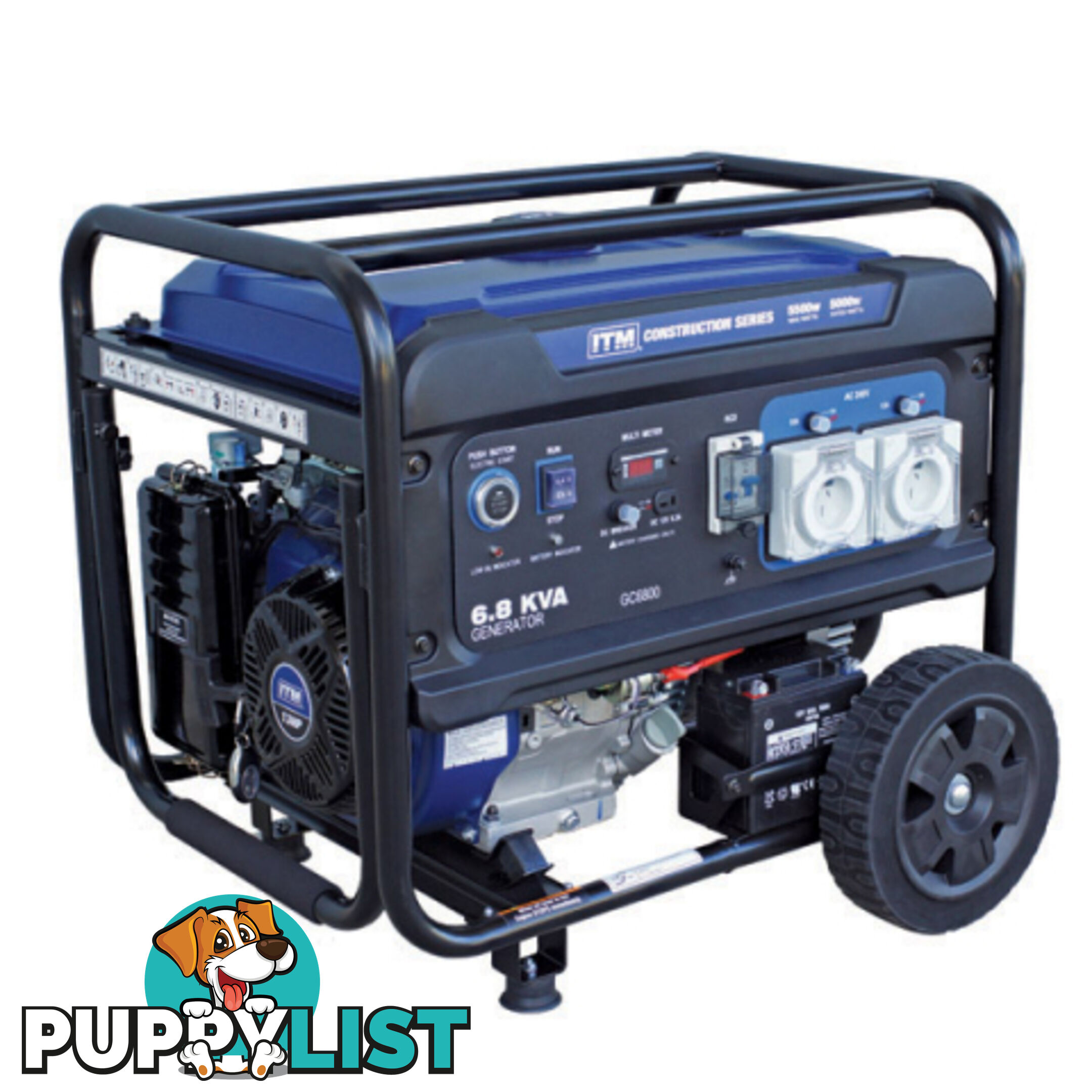 Construction Series Petrol Generator 6.8KVA 5500w ITM TM520-5500