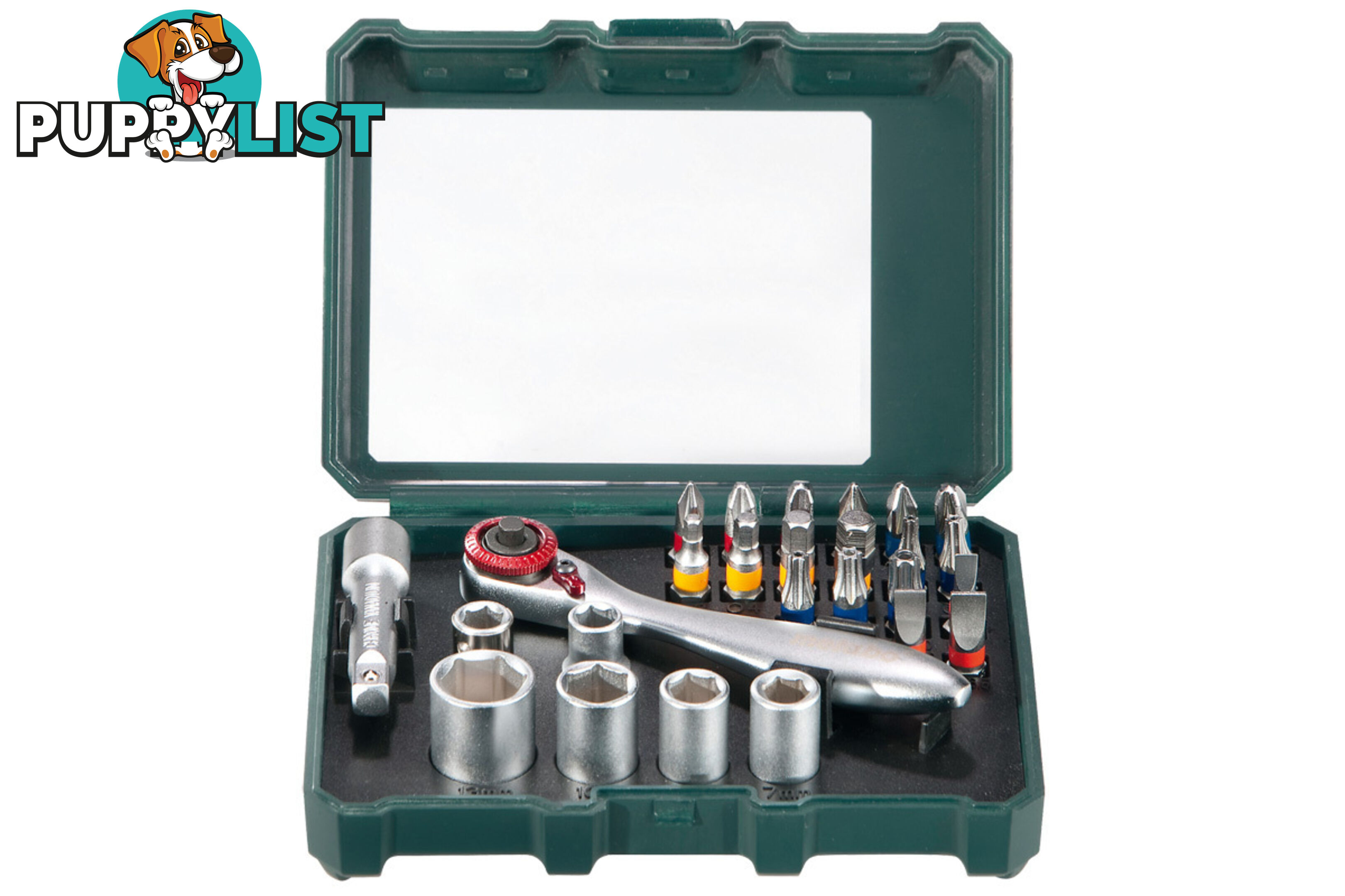 Bit Box & Ratchet Set 26 Piece Metabo 626701000