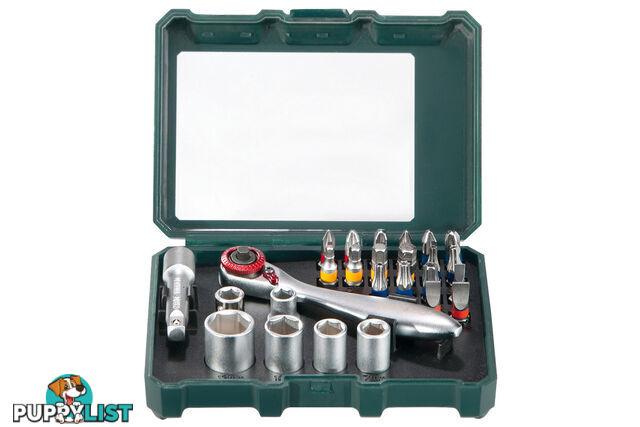 Bit Box & Ratchet Set 26 Piece Metabo 626701000