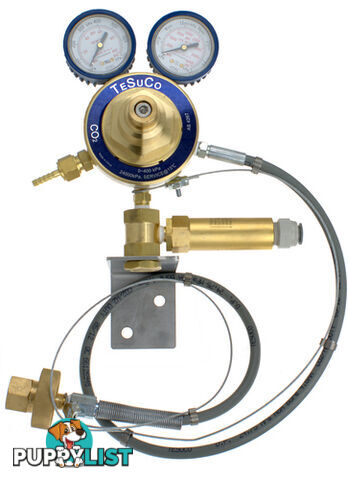 Beverage Regulator 2 Stage Wall Mount Stem and Hand Wheel